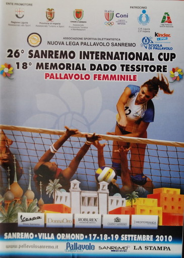 Volley: al via oggi pomeriggio  la 26a edizione della Sanremo Cup - Trofeo Tessitore'