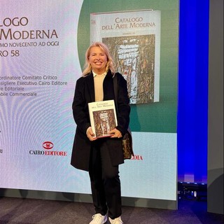 Paola Arrigoni a Milano per la presentazione del Catalogo dell’Arte Moderna