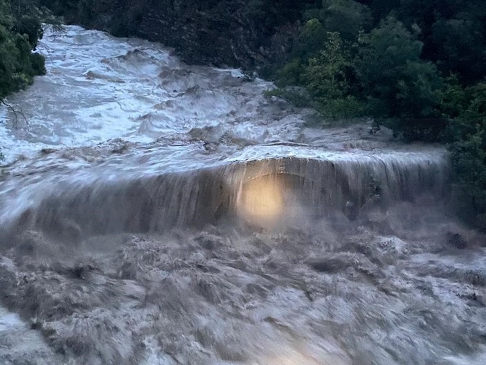 Il ponte di Fanghetto (sotto il grafico del Roya di venerdì)