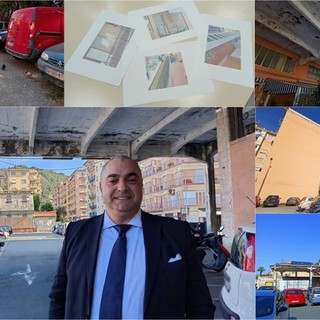 Vallecrosia, il candidato sindaco Fabio Perri: &quot;Decoro e pulizia per i parcheggi di via San Vincenzo e dell'ex mercato dei fiori&quot; (Foto e video)