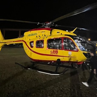 Sanremo: 14enne cade con lo scooter in strada Collette Beulle, portato in elicottero in gravi condizioni