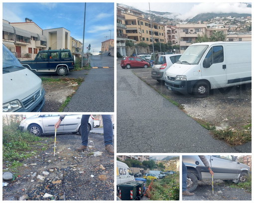 Sanremo: degrado, problemi sull'asfalto e assenza di marciapiedi. Sopralluogo di FdI in zona San Lorenzo (Foto)