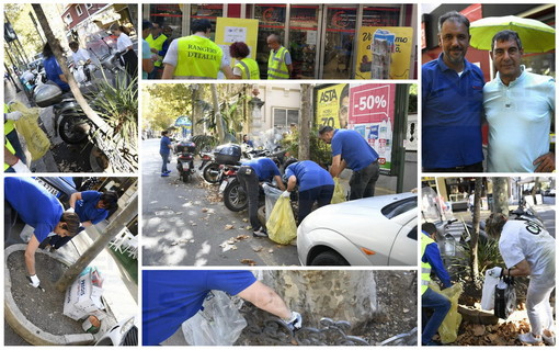 Sanremo: 'Clean up the World' in corso Garibaldi, strada pulita ma aiuole invase dai mozziconi (Foto)