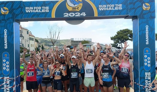 Sanremo: con 765 iscritti numeri da record alla ‘Run for the whales’ 2024. La classifica (foto)