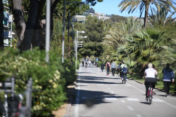 La pista ciclabile a Sanremo