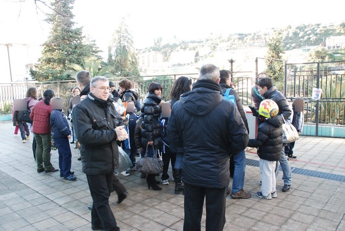 La protesta di questa mattina