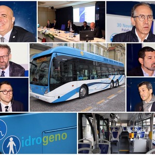 Sanremo: dalla prossima settimana in strada i 3 bus ad idrogeno, oggi la presentazione della Riviera Trasporti (Foto e Video)