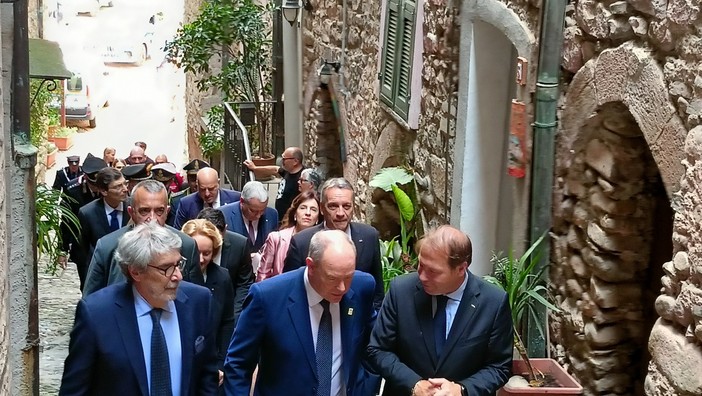 Il principe Alberto di Monaco visita Isolabona, Apricale e Perinaldo