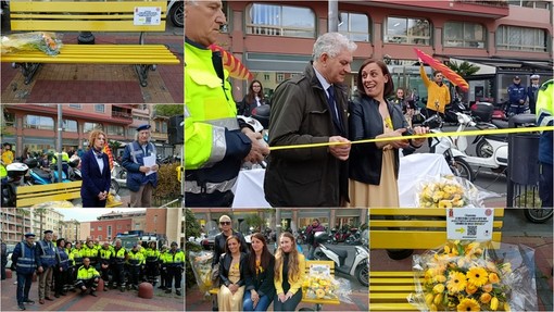 Endopank, Ventimiglia inaugura la panchina gialla per sensibilizzare sull'endometriosi (Foto e video)