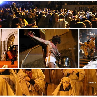 Ventimiglia: grande partecipazione ieri sera nella città alta per la 'Passione di Cristo' (Foto)