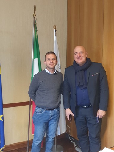 L’Assessore regionale Gianni Berrino oggi in visita a Diano Arentino