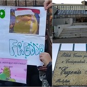 Bordighera, “meglio fuori che dentro al freddo”: studenti del Montale non entrano in classe (Foto e video)