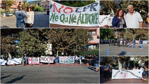 Ministro Piantedosi a Ventimiglia, proteste in città: &quot;No Cpr, né qui né altrove. Servono centri di accoglienza&quot; (Foto e video)