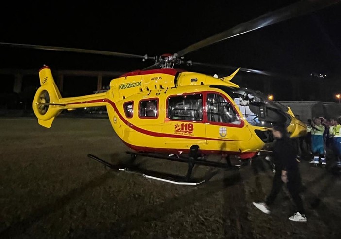 Camporosso: incidente sull'Aurelia, 60enne trasportato in elicottero al 'Santa Corona' di Pietra Ligure