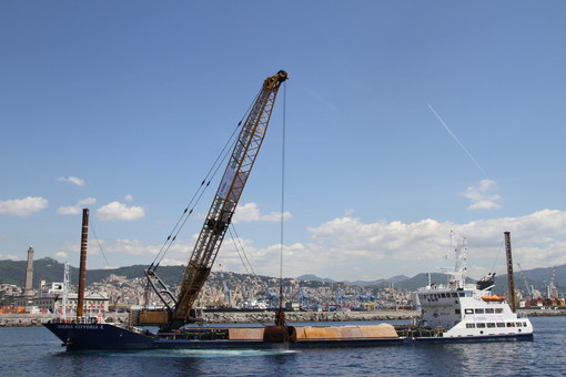 Diga foranea, la posa della prima pietra, Toti: &quot;Da Genova parte un secondo Risorgimento&quot; (Foto e video)