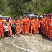 Ventimiglia, a Sealza esercitazione della Protezione civile antincendio boschivo (Video)