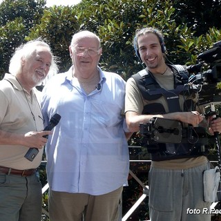 Roberto Pecchinino e Pierino Oddo durante la realizzazione dello 'speciale'