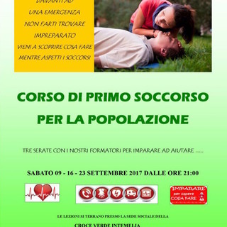 Ventimiglia: grande partecipazione al corso di primo soccorso organizzato dalla Croce Verde Intemelia