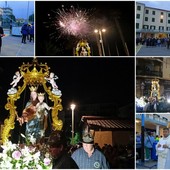 Vallecrosia, processione e fuochi d'artificio per la festa di Maria Ausiliatrice (Foto e video)