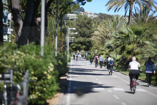 La pista ciclabile a Sanremo