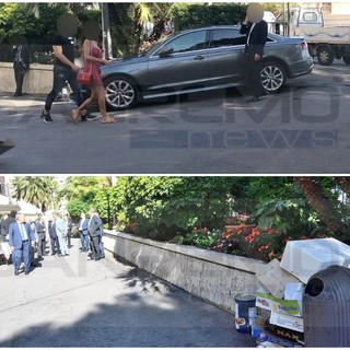 Sanremo: polemica sull'immondizia al passaggio del Principe, un netturbino aveva tenuto pulito fino a 3 minuti prima. Ecco come sono andate le cose