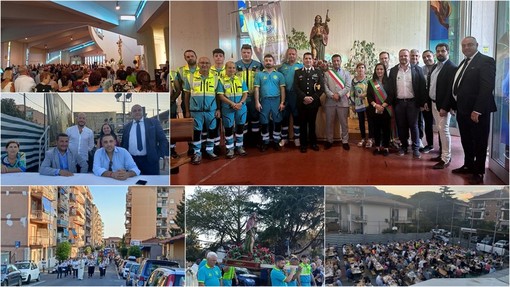 Vallecrosia celebra San Rocco con messa, processione e festino (Foto e video)