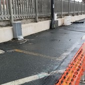 Bordighera, proseguono i lavori per realizzare la pista ciclabile: cambia la viabilità sul lungomare (Foto)