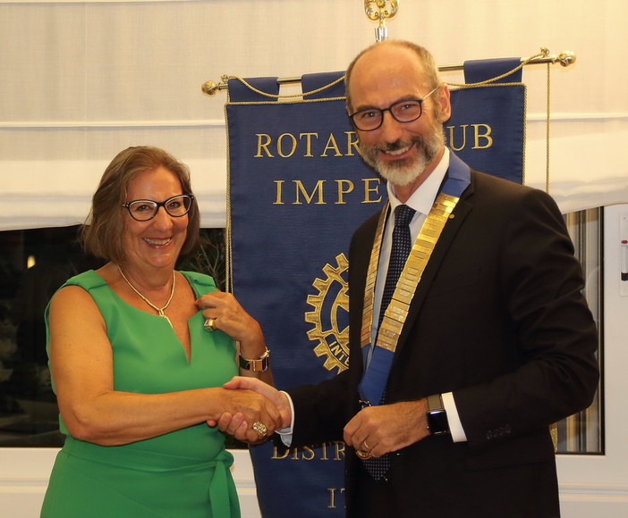 Imperia: sabato scorso il passaggio delle consegne del Rotary tra Paola Muratorio e Giuseppe Fossati