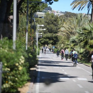 La pista ciclabile a Sanremo