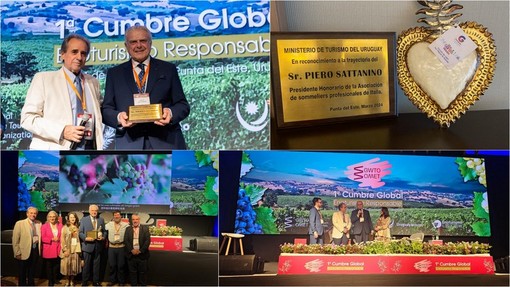 Da Bordighera a Punta del Este, 'pionero de los sommelier': Piero Sattanino premiato in Uruguay (Foto)