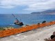 Sanremo: iniziano i lavori per la scogliera di fronte a 'La Vesca', ecco il 'pontone' in azione (Foto e Video)