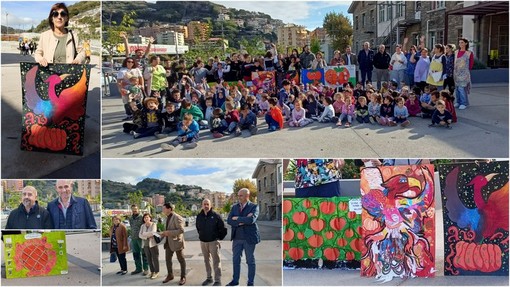 Festa della zucca, l'Amministrazione comunale di Vallecrosia premia i bambini dell’istituto Andrea Doria (Foto e video)