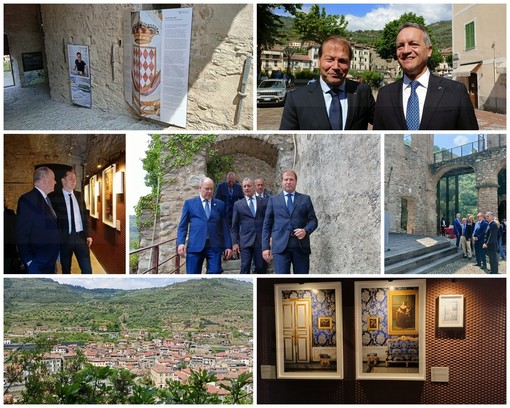 Con il Principe Alberto il Castello dei Doria ospita la mostra fotografica “500 Monaco Dolceacqua” (Foto e video)