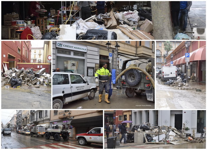 Intanto è proseguita ieri la pulizia delle strade (Foto di Tonino Bonomo)