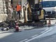 Sanremo: si rompe una tubazione in via Volta, pronto intervento degli operai di Rivieracqua (Foto)