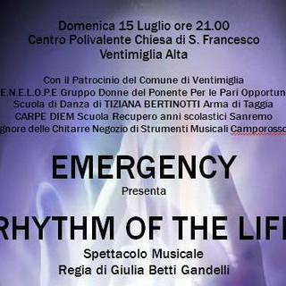 Ventimiglia: domenica nella città alta una serata musicale e di riflessione per 'Emergency'