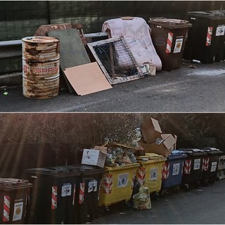 I rifiuti abbandonati in via Ariosto