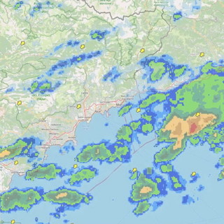 Maltempo sul Ponente: le immagini del radar con la progressione delle piogge e dell'inondazione