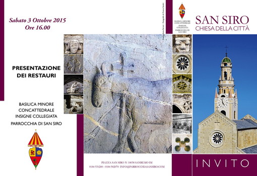 Sanremo: sabato prossimo con il Vescovo l'inaugurazione dei lavori di restauro della Basilica di San Siro