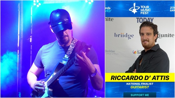 Da Vallecrosia a San Marino, il chitarrista Riccardo D'Attis in finale al Tour Music Fest 2023