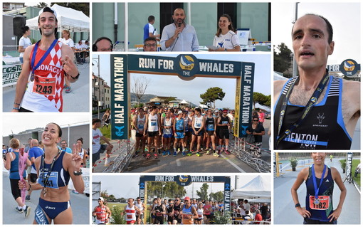 Sanremo: la carica dei 700 oggi sulla ciclabile per la 'Run for the Whales', vince il francese Gueydon (Foto e Video)