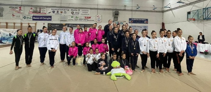 Ottime prestazioni per le atlete della Ginnastica Riviera dei Fiori al campionato regionale individuale di Ritmica (Foto)