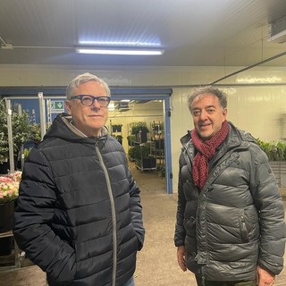 Gianni Rolando in visita al Mercato dei Fiori: “Comparto floricolo risorsa per Sanremo”