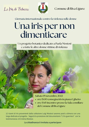 Riva Ligure: oggi importante iniziativa per eliminare la violenza sulle donne con Cristina Mostosi