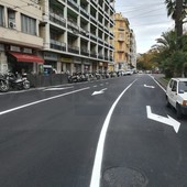 Sanremo: rifacimento della segnaletica orizzontale tra via Roma e corso Orazio Raimondo (Foto)