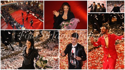 #Sanremo2015: ecco la passerella sul 'Red Carpet', di fronte all'Ariston i protagonisti del Festival