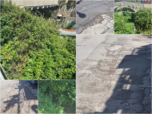 Sanremo: pulizia del torrente San Francesco e asfalto disastrato in via Tasciaire, il Comune risponde alla raccolta firme ma prende tempo