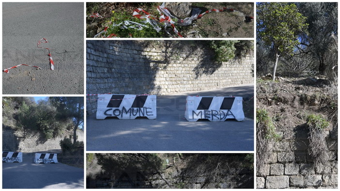 Sanremo: scritta offensiva contro il Comune in strada San Giacomo, ora scatta la denuncia (Foto)