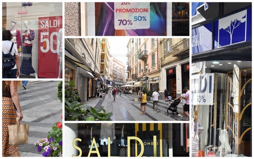 Sanremo: partenza lenta per i saldi estivi ma i commercianti credono in un buon fine settimana (Foto e Video)