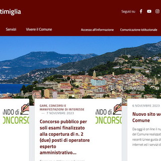 Ventimiglia: da oggi è on line il nuovo sito web del comune, nuovo design e servizi più fruibili